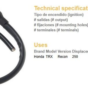 DZE ELEKTRYKA DZE CEWKA ZAPŁONOWA HONDA TRX 250 RECON '97-'01 (30510-HM8-000)