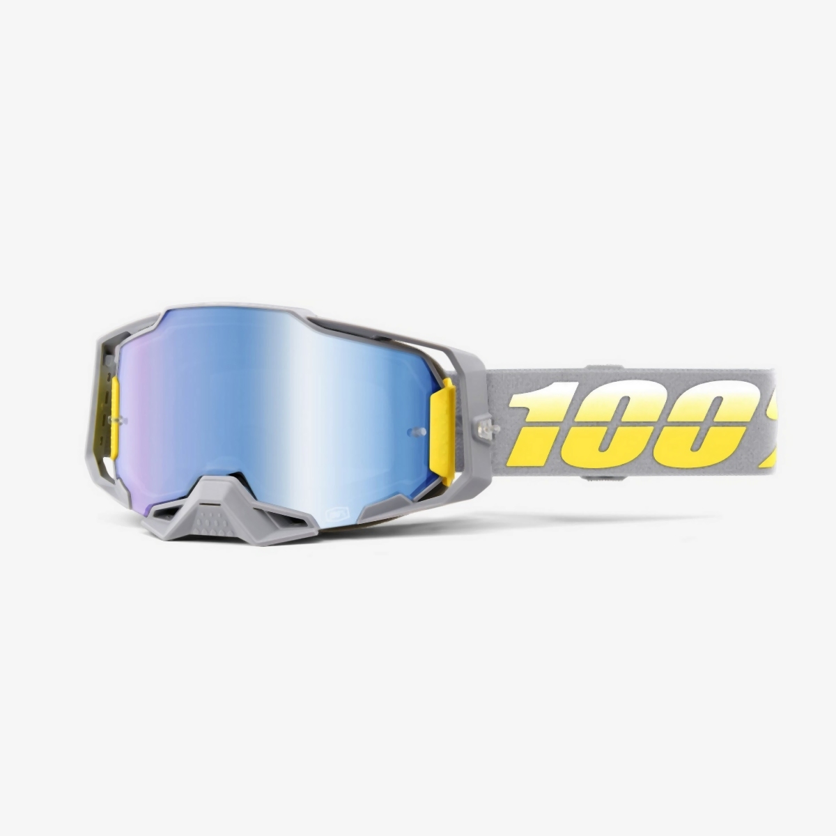 100 PROCENT GOGLE ARMEGA COMPLEX - MIRROR BLUE LENS - SZYBKA NIEBIESKIE LUSTRO SZARY/ŻÓŁTY