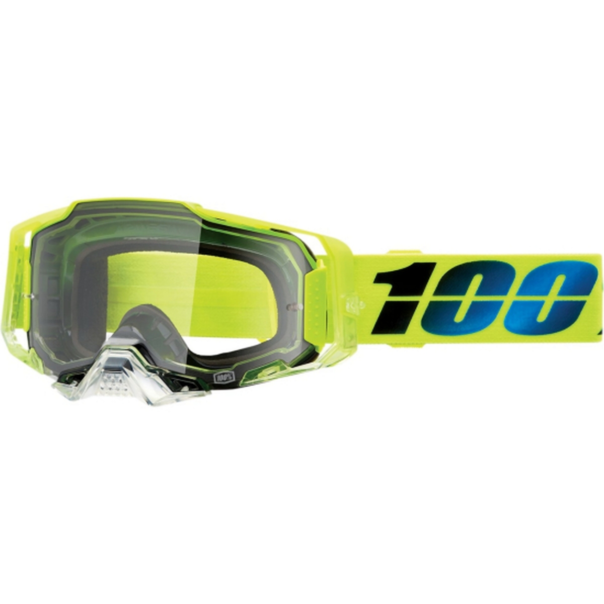 100 PROCENT GOGLE ARMEGA KOROPI - CLEAR LENS - SZYBA PRZEŻROCZYSTA ZIELONY/NIEBIESKI