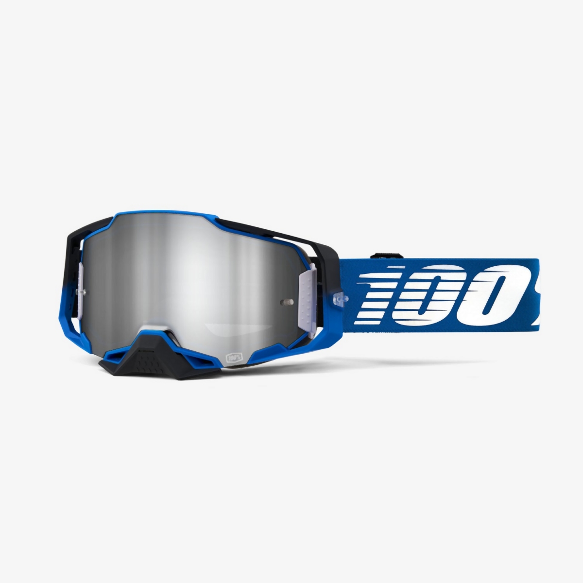 100 PROCENT GOGLE ARMEGA ROCKCHUCK - FLASH SILVER LENS - SZYBKA SREBRNE LUSTRO NIEBIESKI/CZARNY/BIAŁY